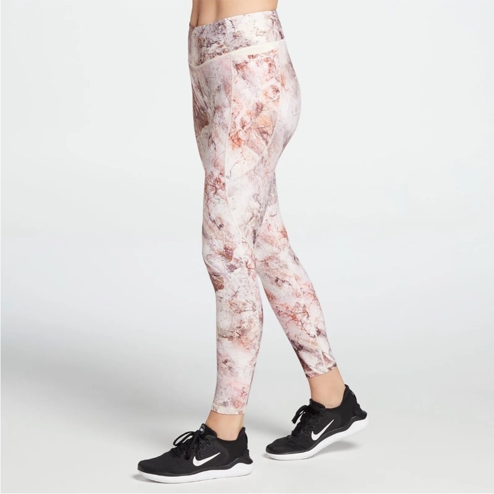 NWT CALIA Energize Collection MID-RISE 7/8 Leggings Pink Brown Sz Small